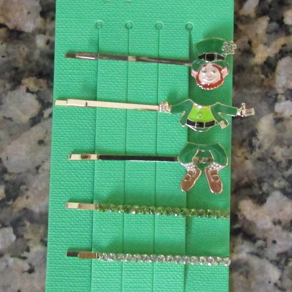 St Patrick's/Leprechaun Hair Pins  + Necklace & Earring Set